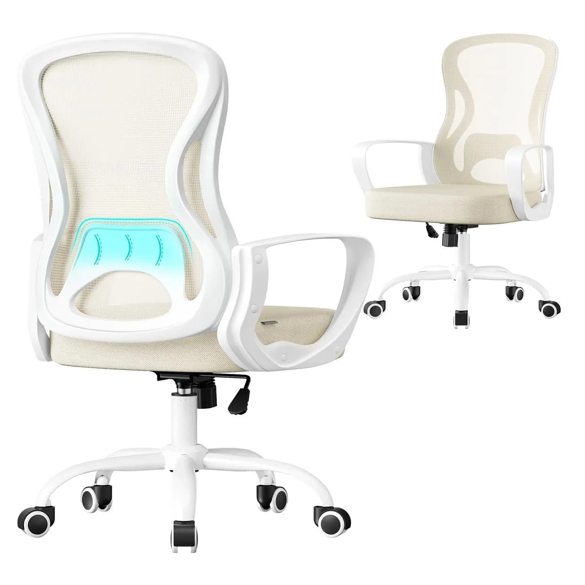 Silla de Oficina Ergonómica SONGMICS con Soporte Lumbar y Malla Transpirable