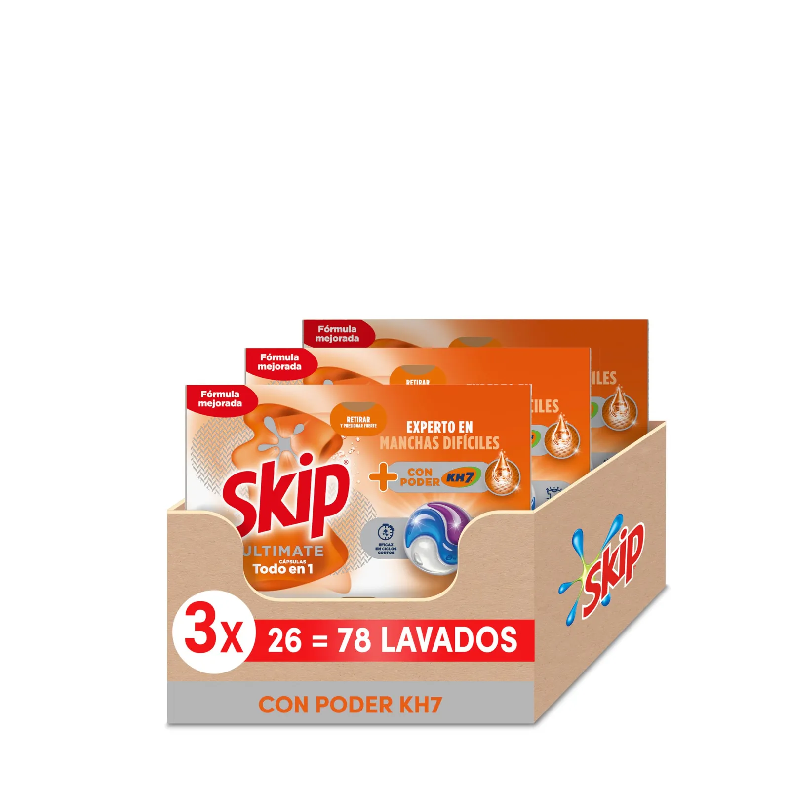 Pack 2x Skip Ultimate Cápsulas KH7 (52 Lavados)