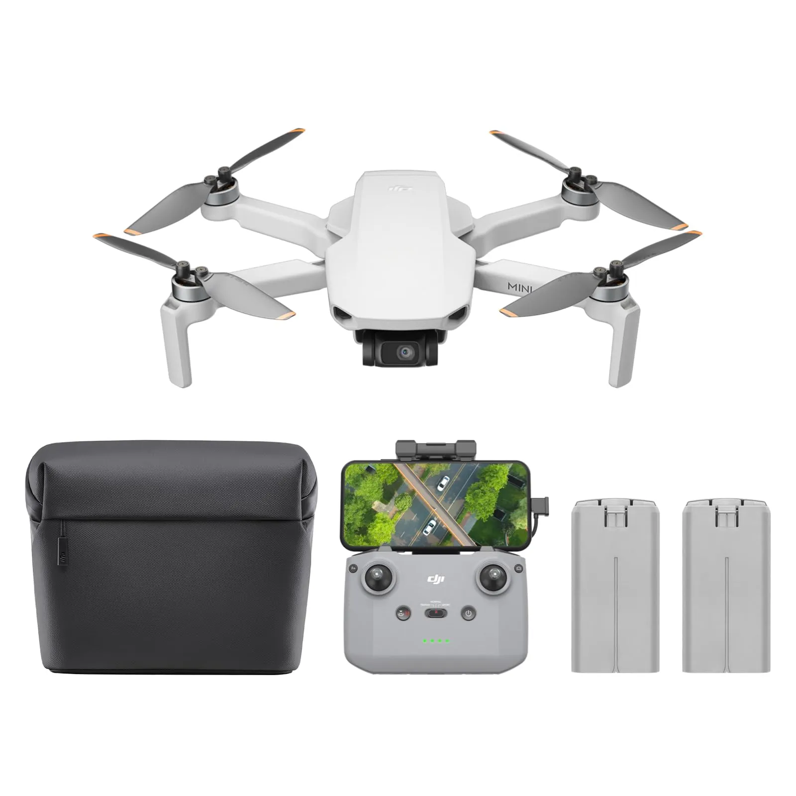 Dron DJI Mini 4K Pack: Cámara 4K UHD, Menos de 249g, Estabilización 3 Ejes, Transmisión 10km, 2 Baterías (62 min vuelo)