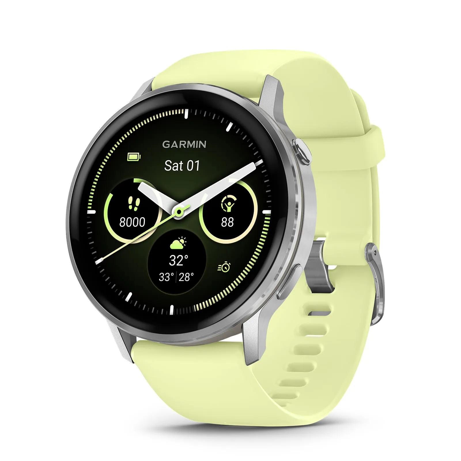 Garmin Venu 4 Smartwatch 45mm GPS AMOLED Acero Inoxidable Salud Avanzada