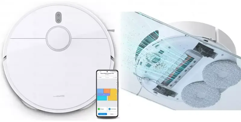 Robot aspirador y friegasuelos Xiaomi Robot Vacuum S10+ con 4000 Pa y navegación láser