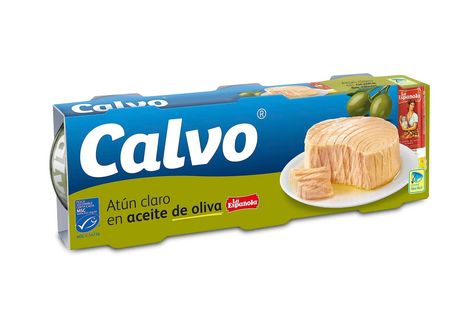 9 Latas de Atún Calvo en Aceite de Oliva (100g cada una)