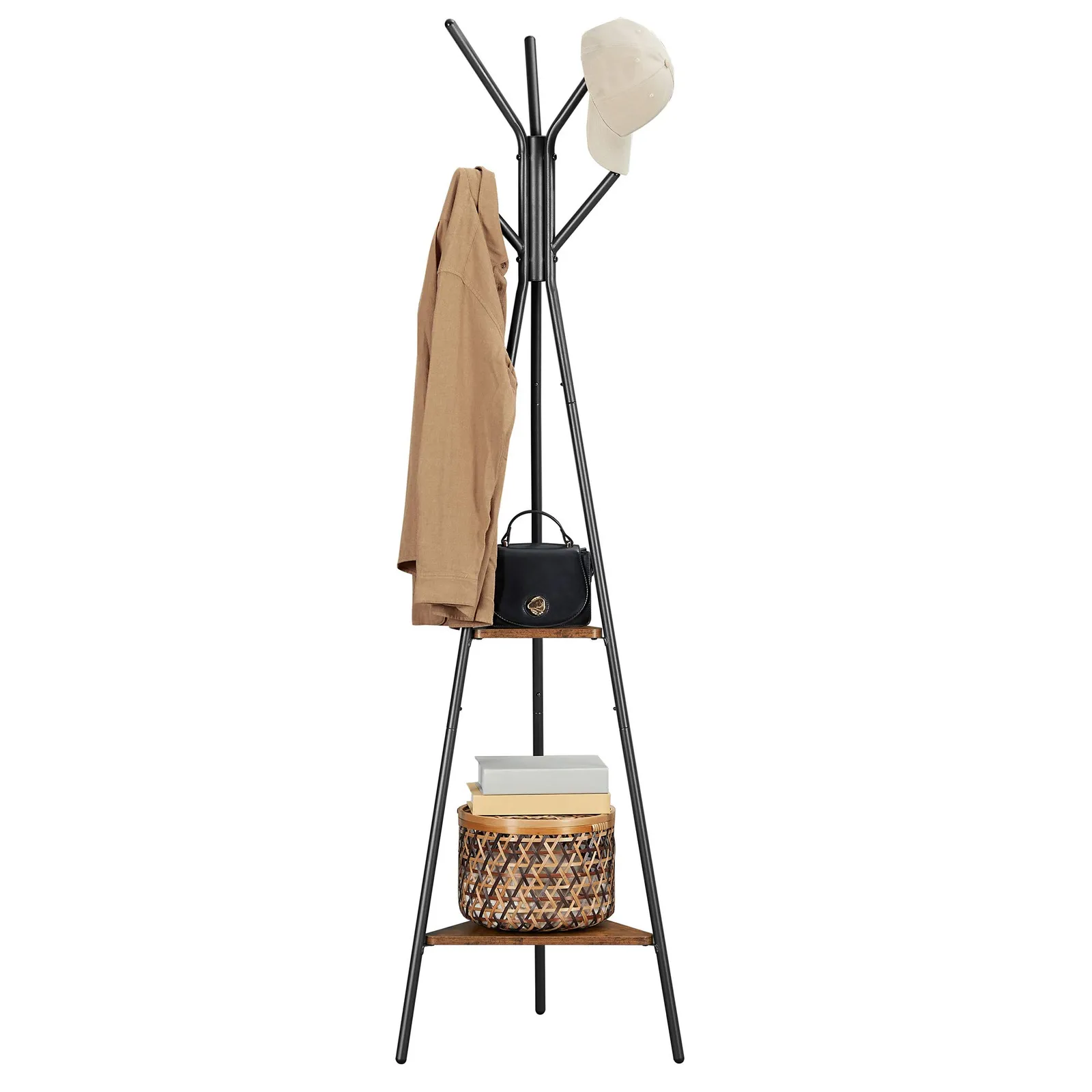VASAGLE Perchero de Pie con 2 Estantes - Oferta Flash