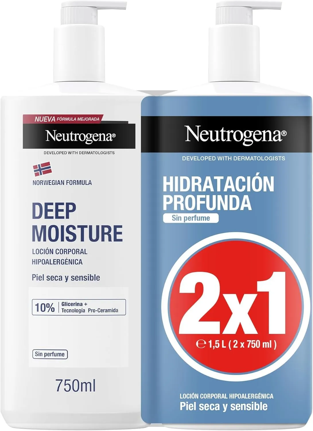 Pack 2x Neutrogena Loción Hidratación Profunda 750 ml
