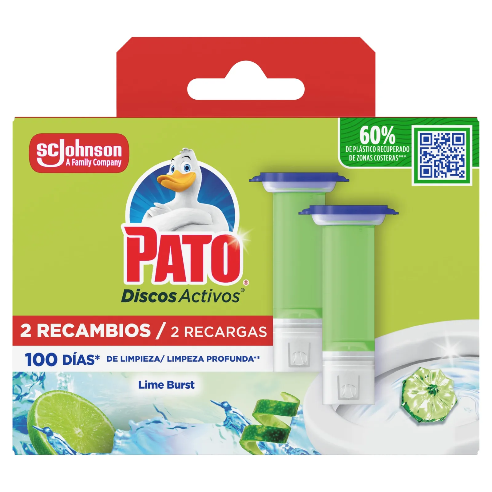 2x Discos Activos WC Pato Lima - Limpieza e Higiene para tu Inodoro
