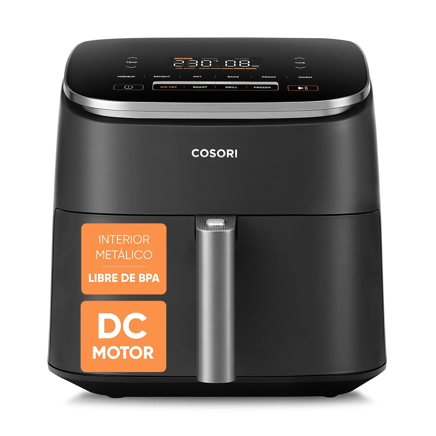 Cosori Air Fryer Turbo Blaze 6L: Freidora 9 en 1, Rápida y Silenciosa