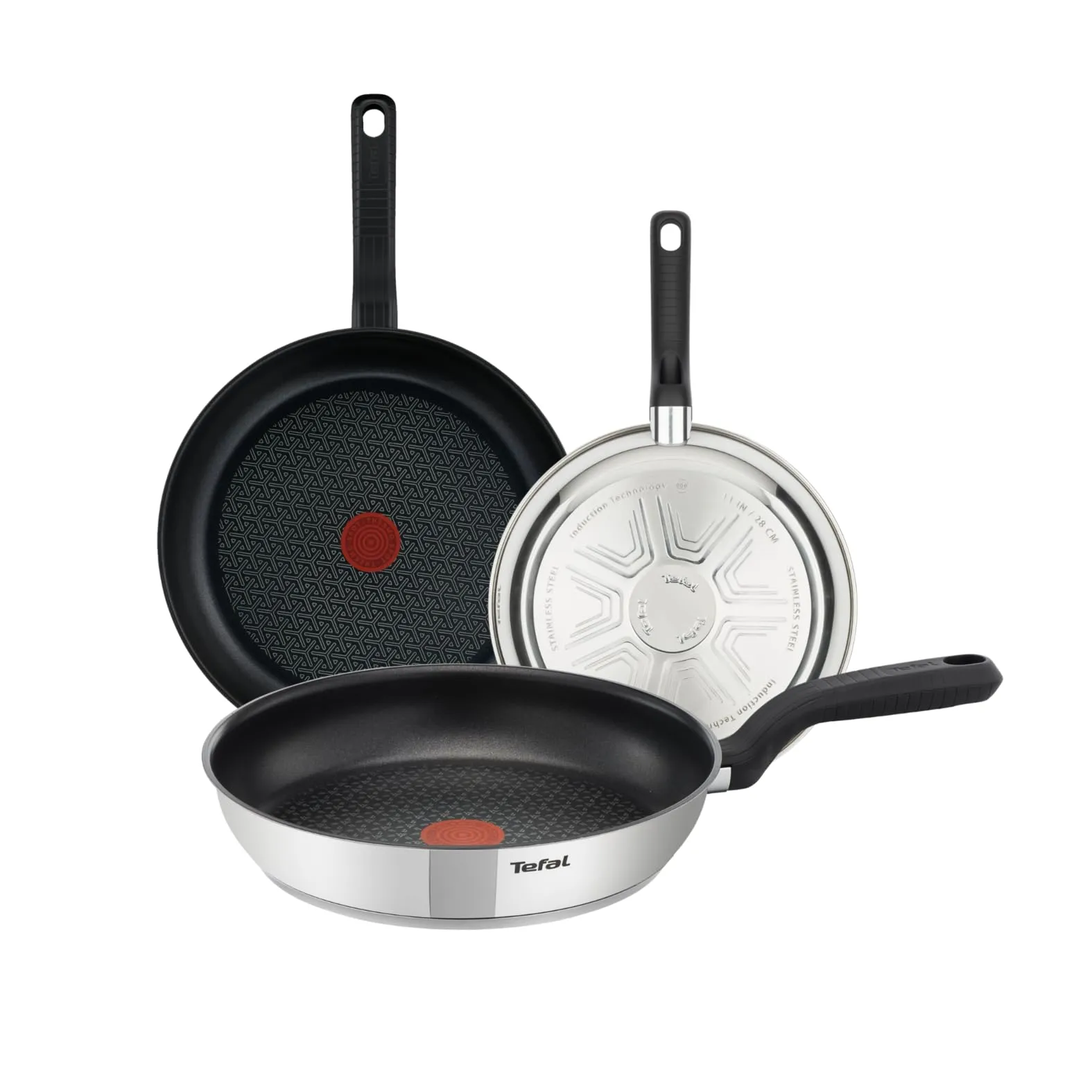 Juego 3 Sartenes Tefal Comfort Max Inducción 20/24/28cm