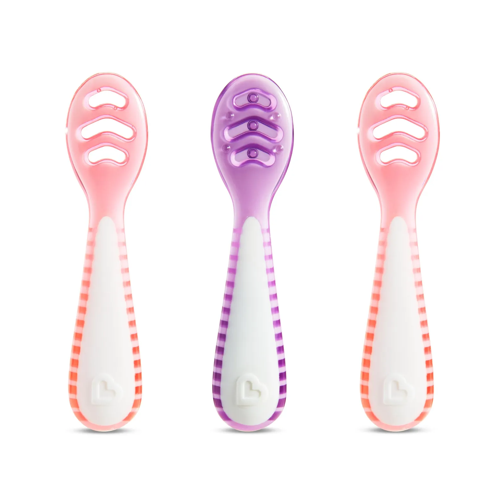 Munchkin Gentle Dip Cucharas Etapa 1 (3 uds) - Rosa/Morado