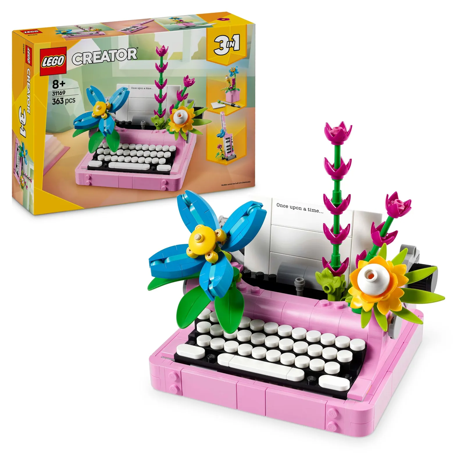 LEGO Creator 3 en 1 Máquina de Escribir con Flores (31169) por 23.99€