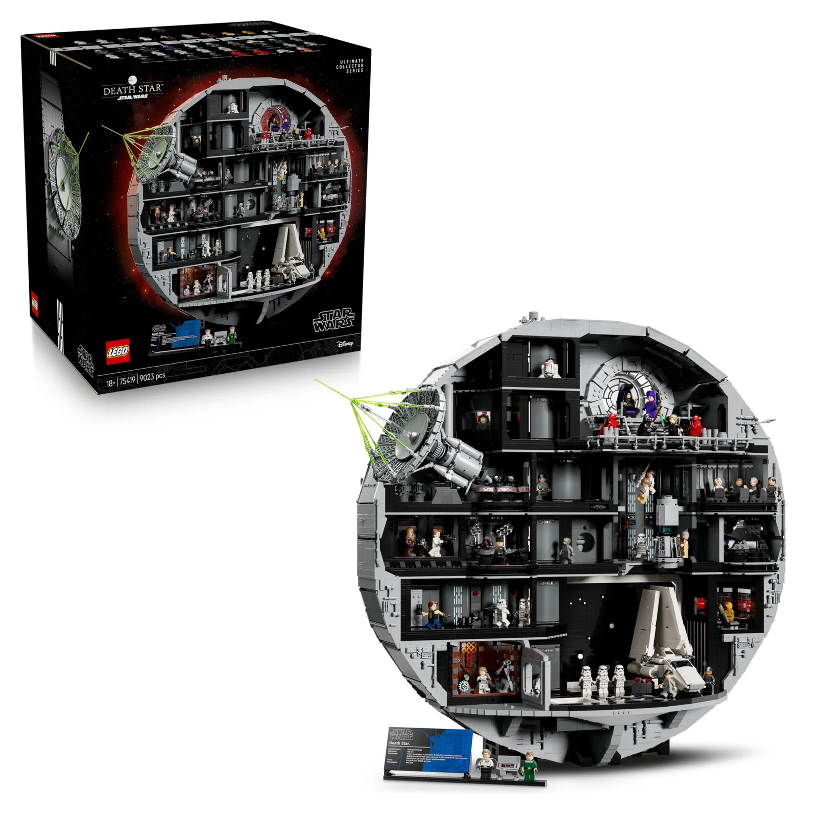 LEGO Star Wars Estrella de la Muerte UCS (75419) - Maqueta interactiva con 36 minifiguras