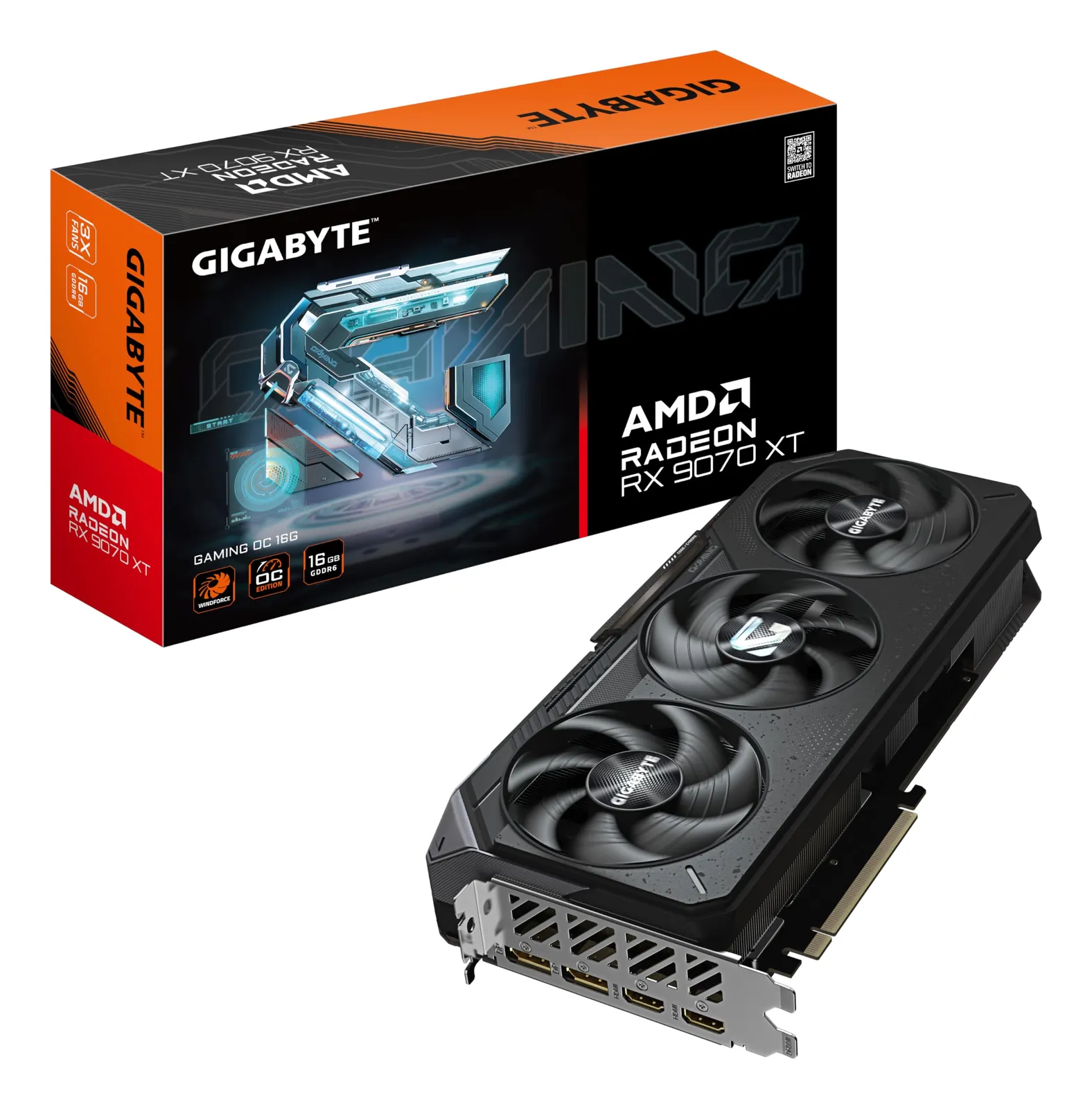 Tarjeta Gráfica GIGABYTE Radeon RX 9070 XT Gaming OC 16G: 16GB GDDR6, 256 bits, PCI-E 5.0