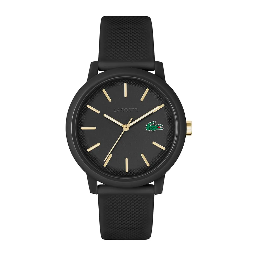 Reloj analógico Lacoste con correa de silicona y movimiento de cuarzo