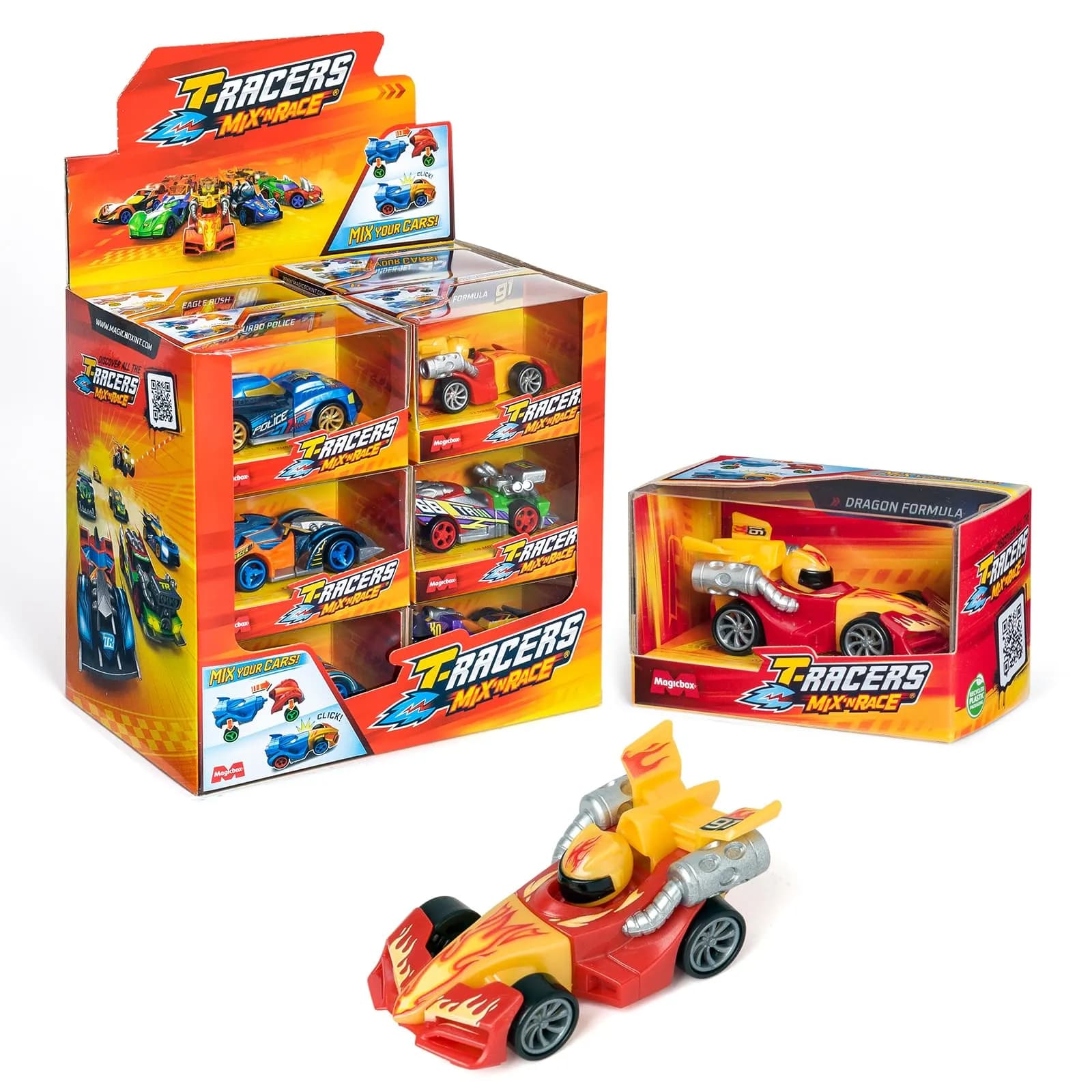 Pack 12 Coches T-Racers Mix 'N Race