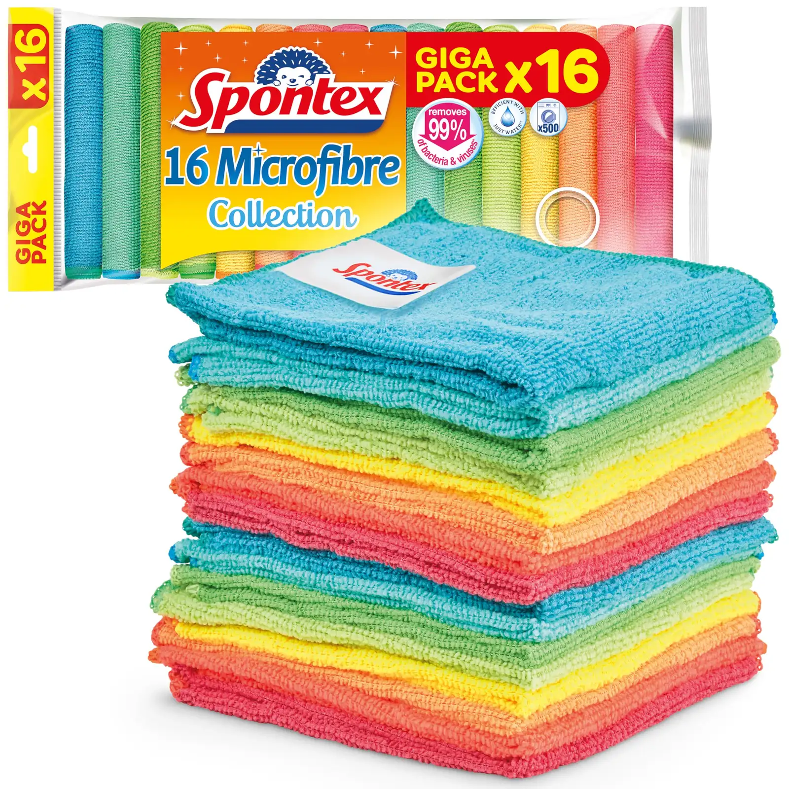 Pack 16 Bayetas Microfibra Spontex 30x30cm