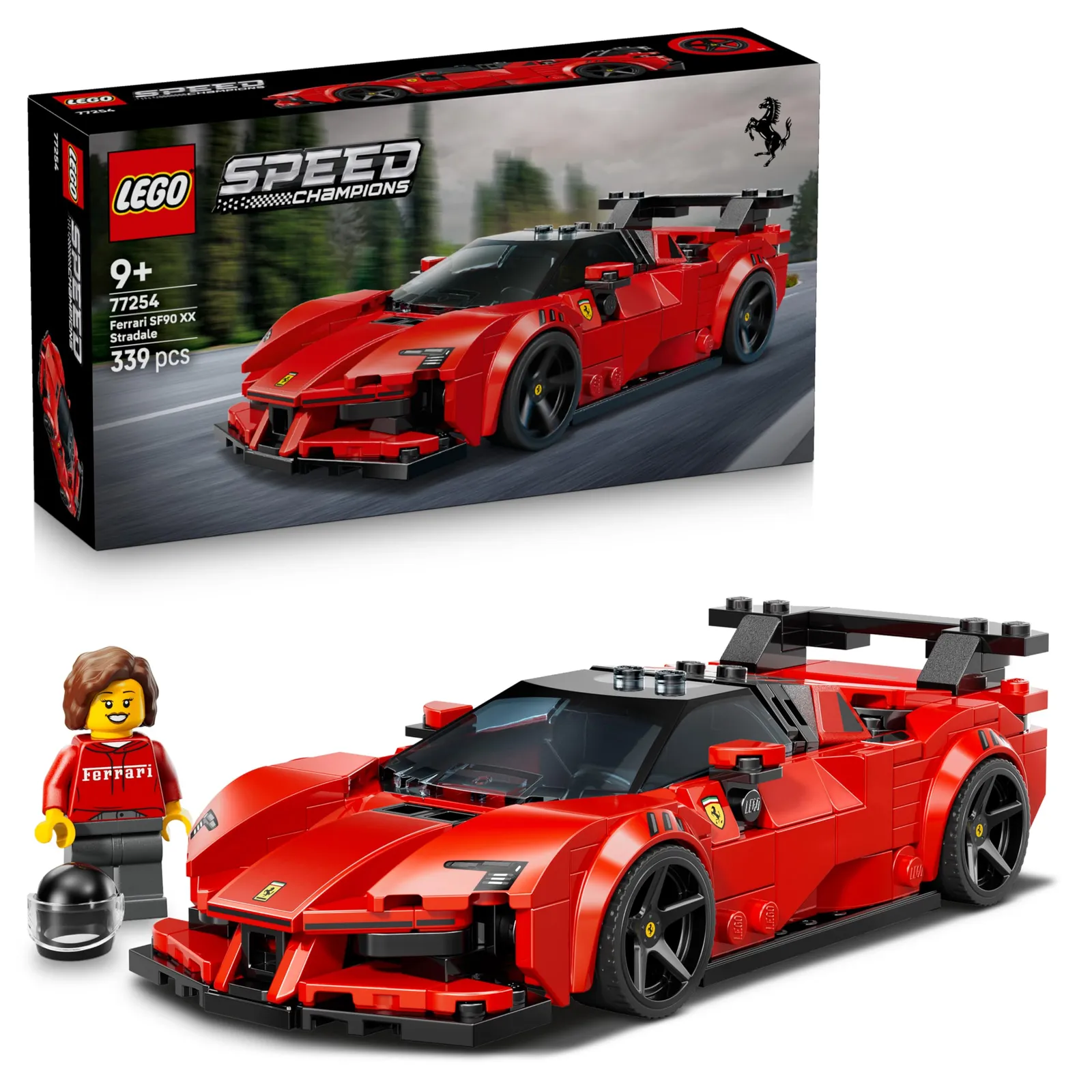 LEGO Speed Champions Ferrari SF90 XX Stradale - Maqueta de Coche de Juguete con Piloto