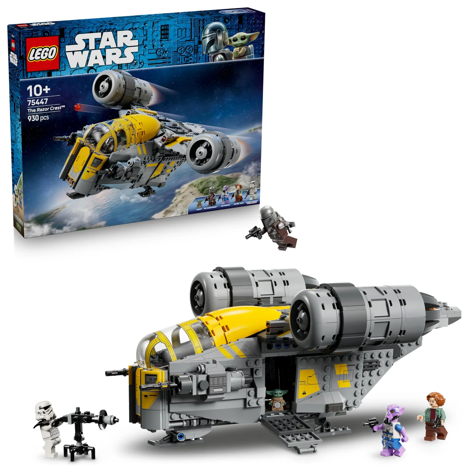 LEGO Star Wars 75447 The Razor Crest: Nave de The Mandalorian con 4 Minifiguras