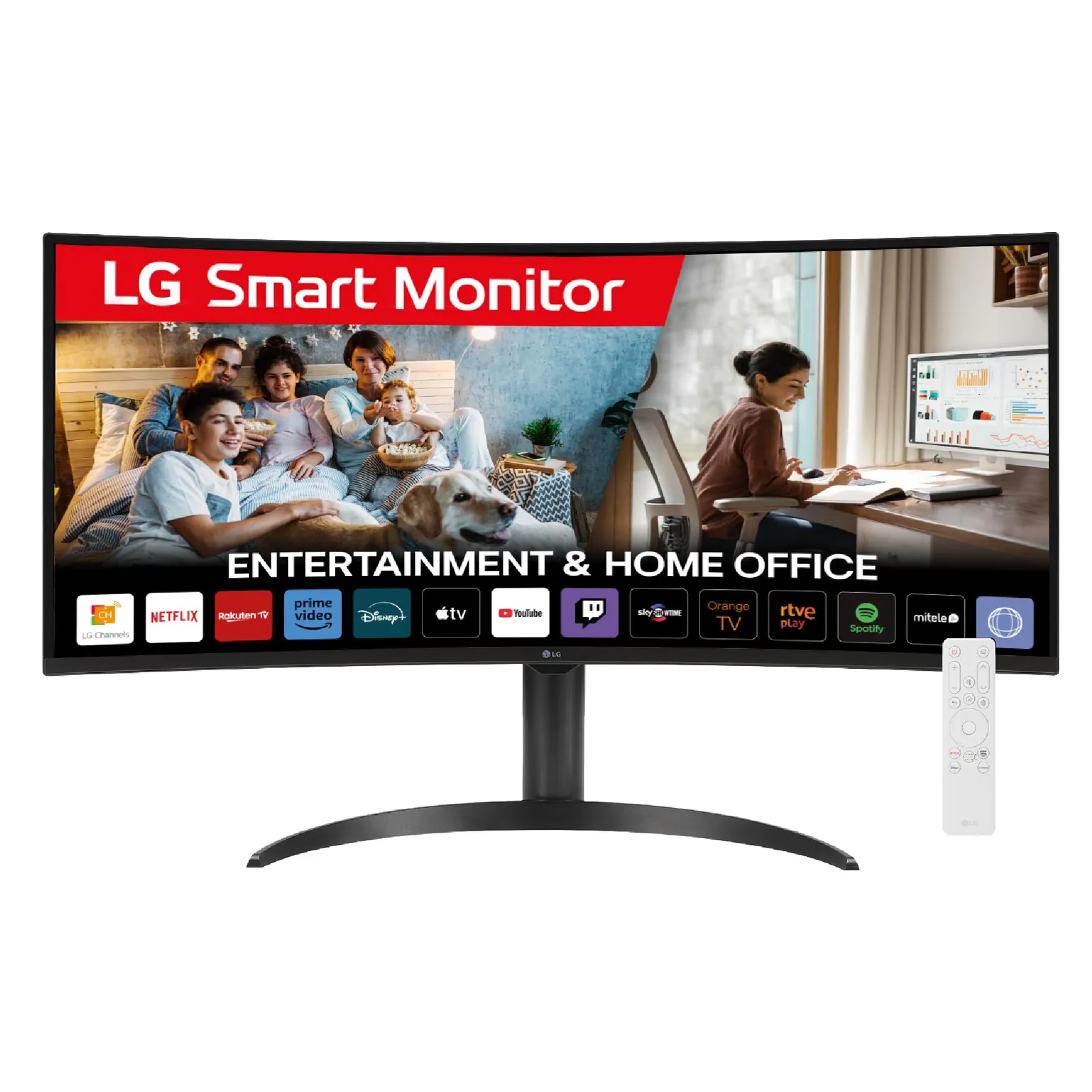 LG 34SR65QC-B Smart Monitor 34" UWQHD VA 21:9 webOS23 Mando Inclinable Negro
