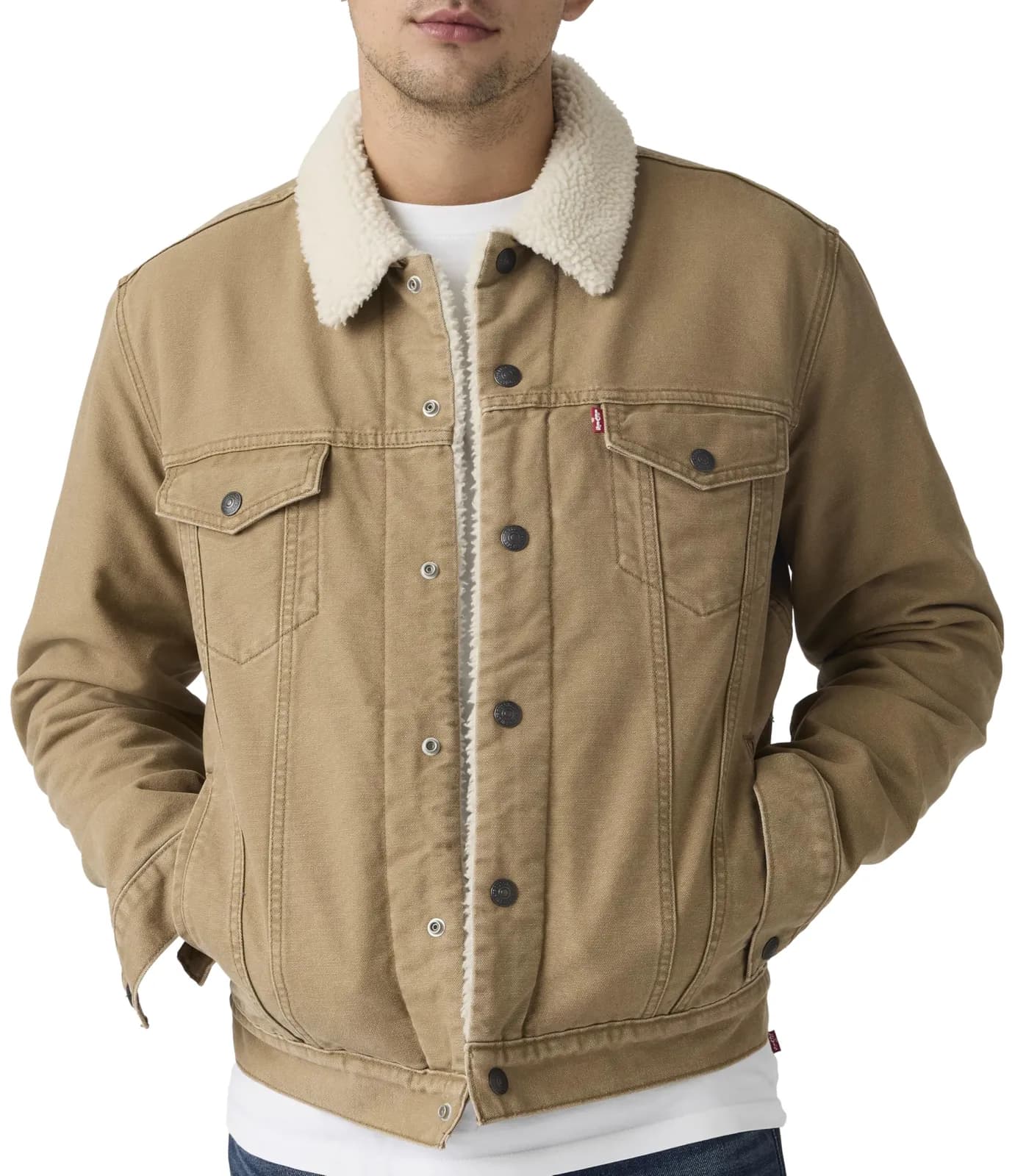 Chaqueta Levi's Type 3 Sherpa Beige