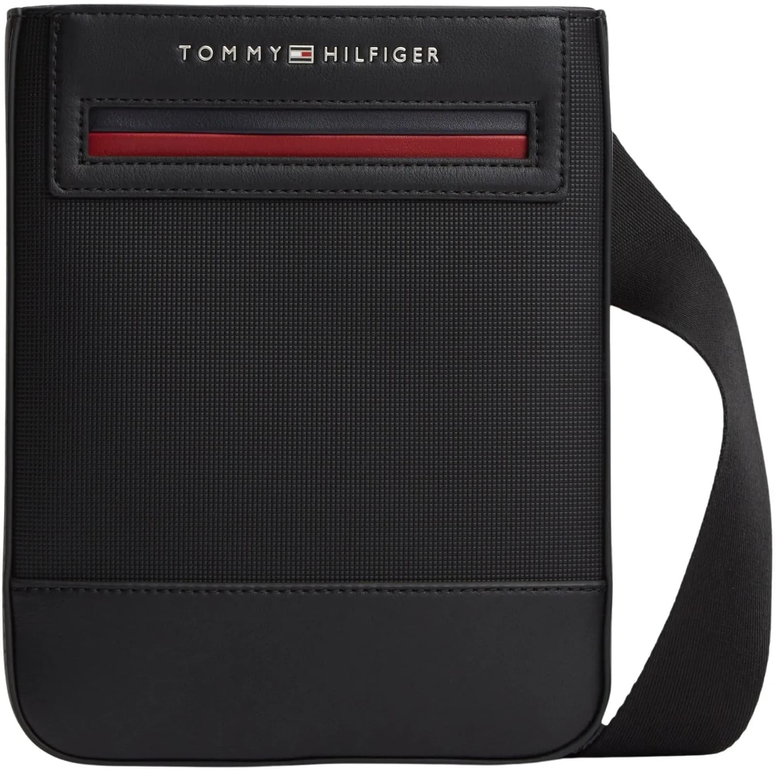 Bandolera Tommy Hilfiger Th Foundation Mini Crossover Negra