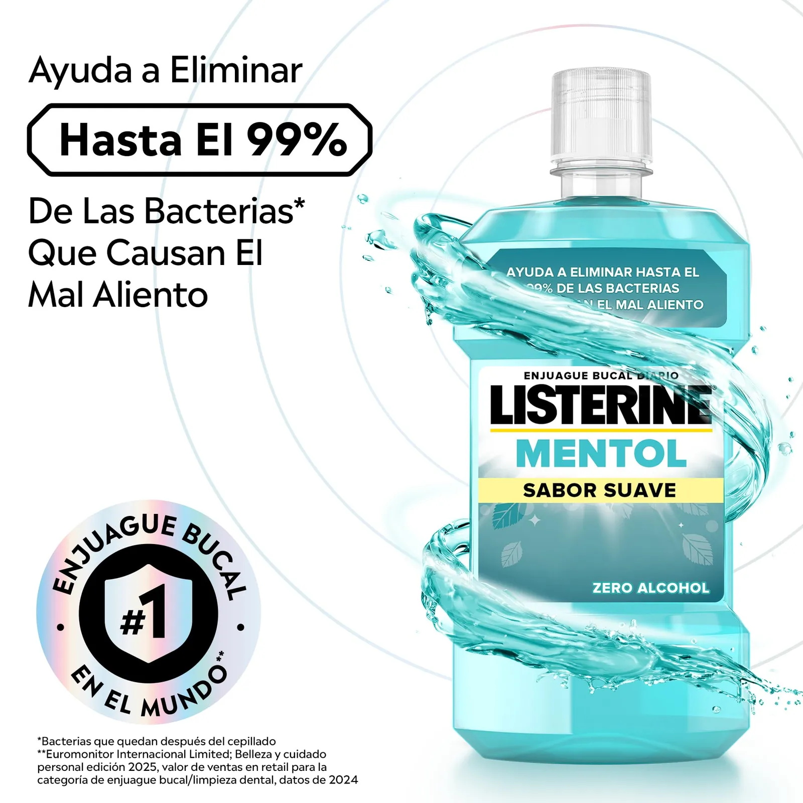 Enjuague bucal Listerine Cool Mint, 500ml