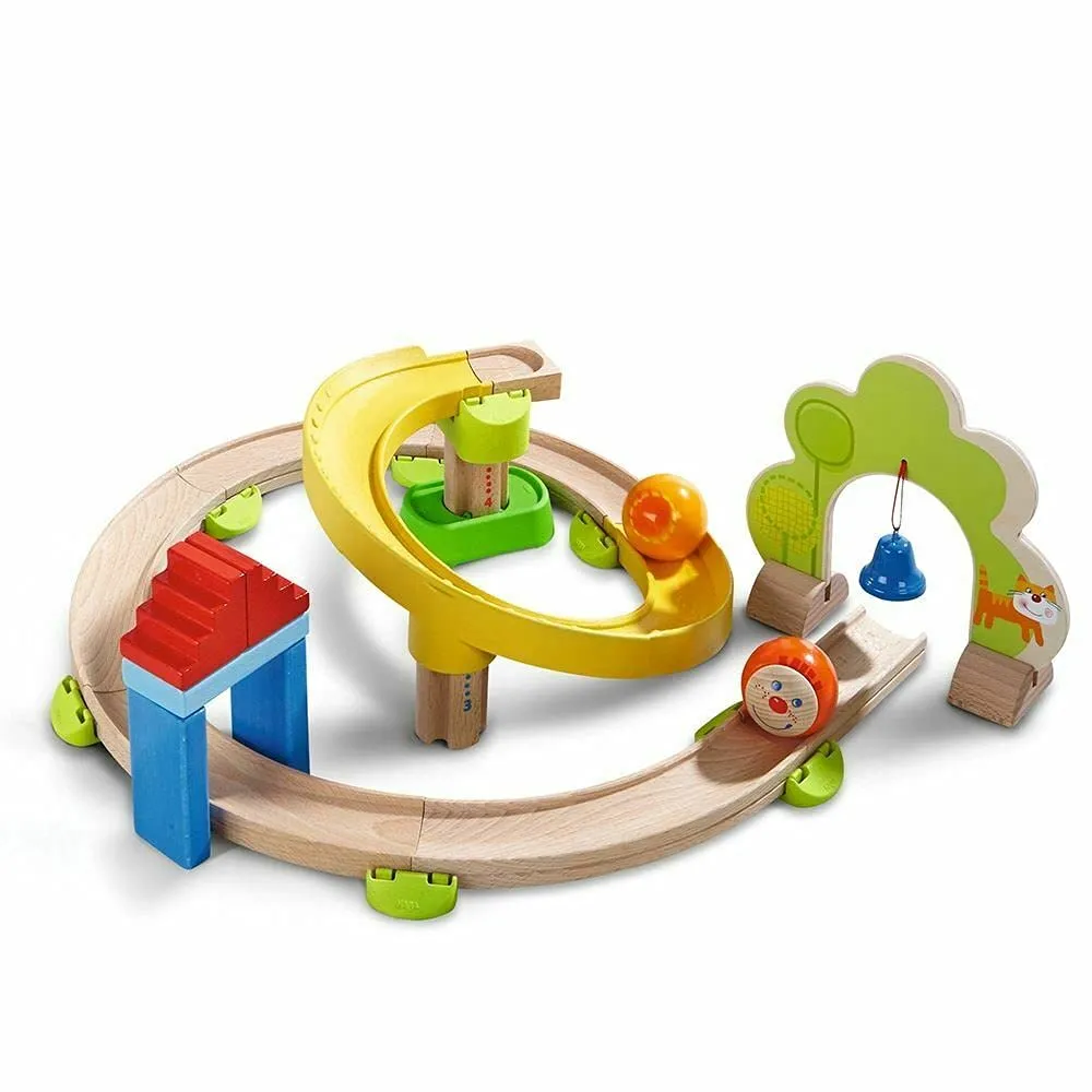 HABA 300439 Kullerbü Spiral Track - Circuito de Canicas con 26 Piezas