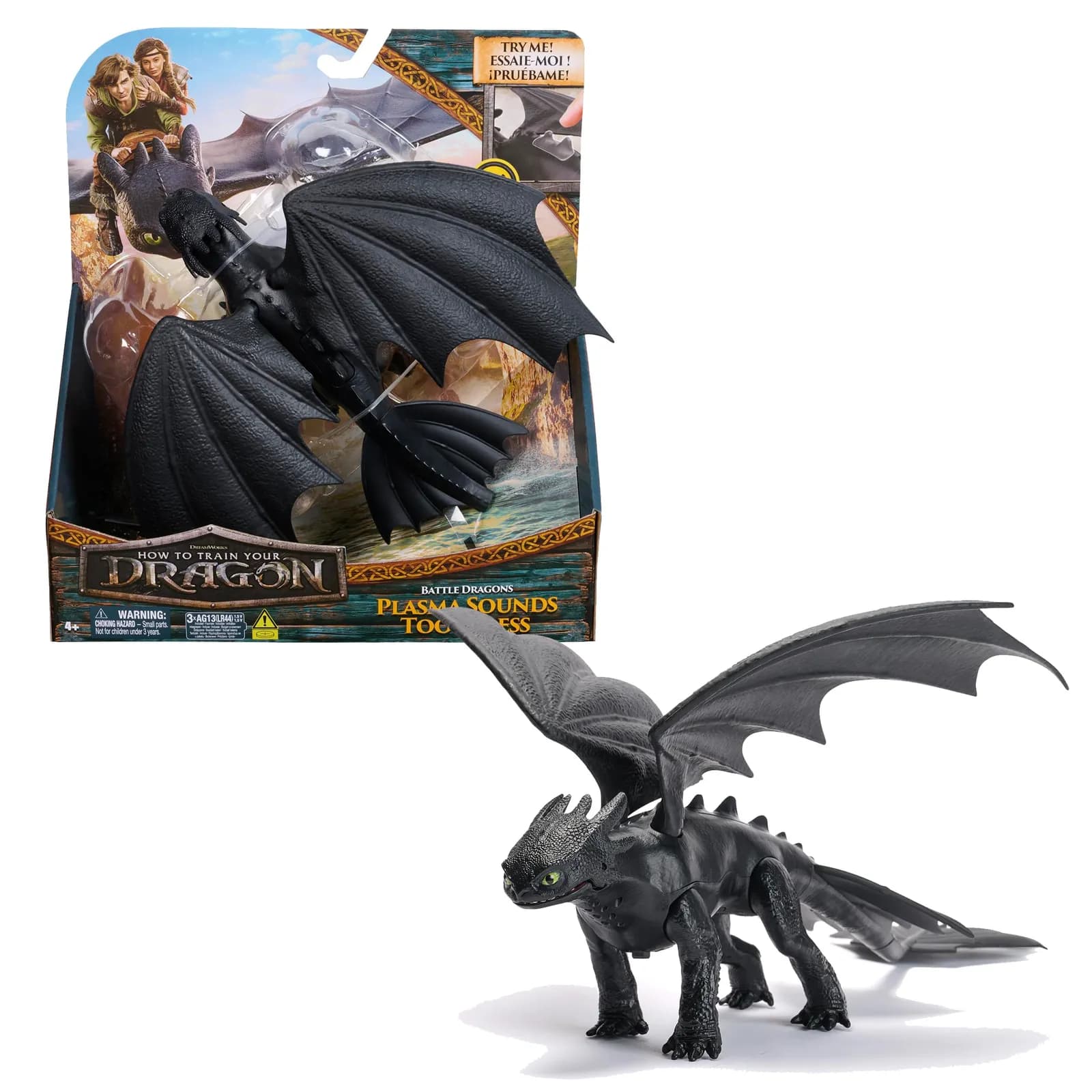 Figura Dragón Desdentao DreamWorks 33cm Articulada con Sonidos