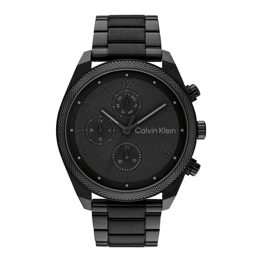 Reloj Calvin Klein Impact Hombre 44mm Multifunción Cuarzo Acero Negro