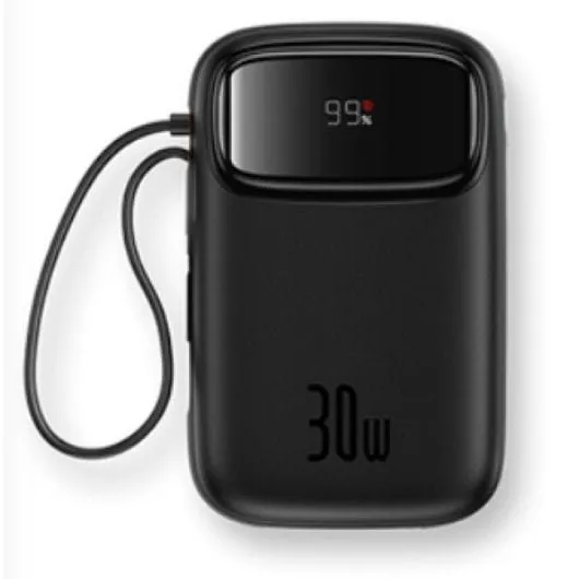 Batería Externa Baseus Qpow 2 10000 mAh 30W Negra PD QC