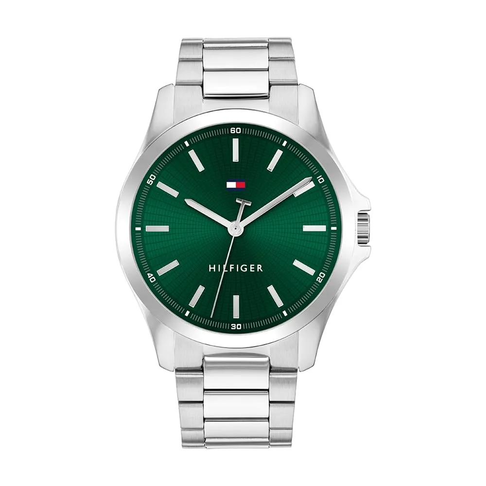 Reloj Tommy Hilfiger Bruce 1710672 Hombre Acero Inoxidable Esfera Verde