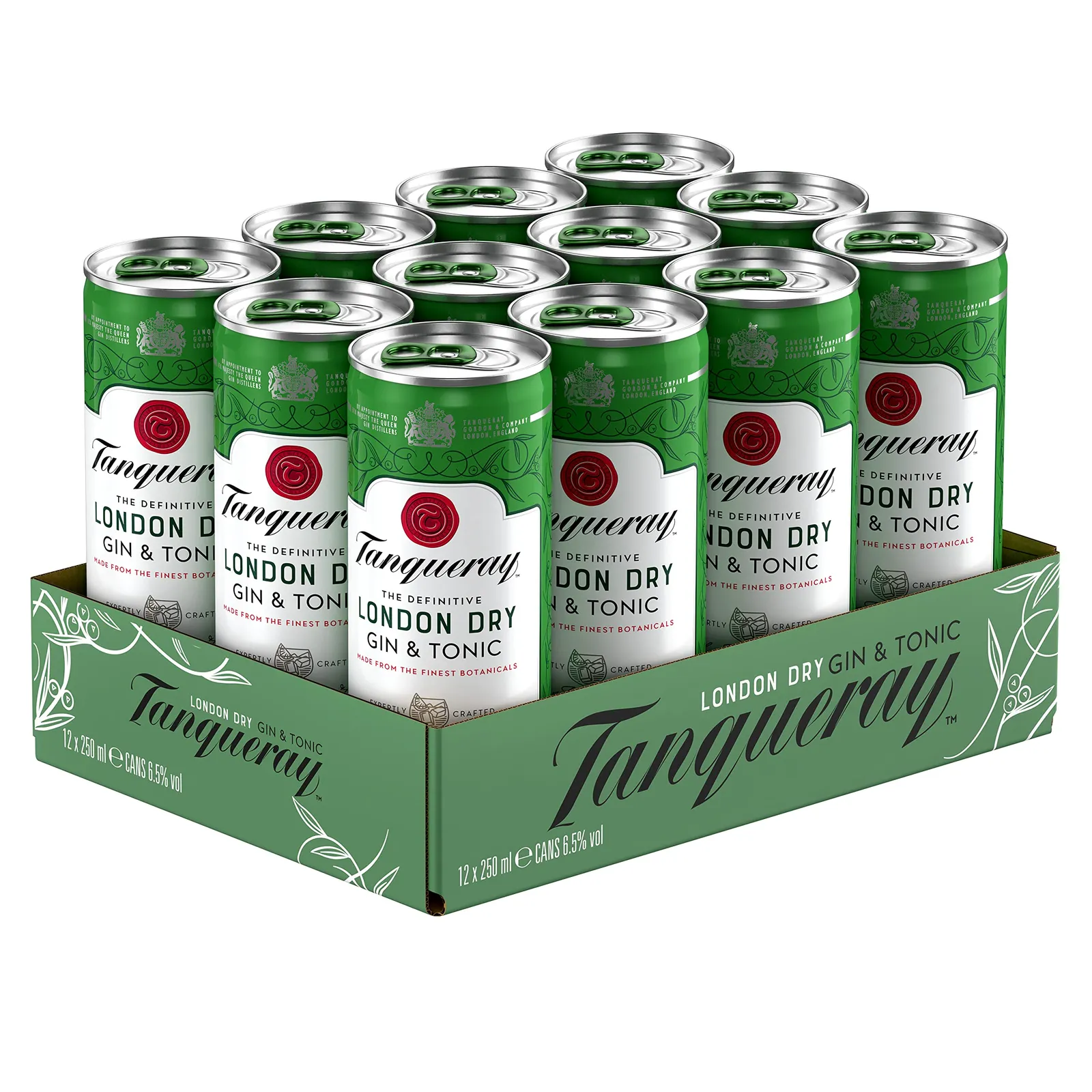 Pack 12 Latas Tanqueray London Dry Gin & Tonic 250ml
