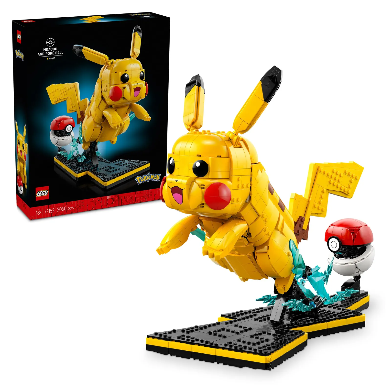 LEGO Pokémon Pikachu y Poké Ball: Maqueta Coleccionable para Adultos