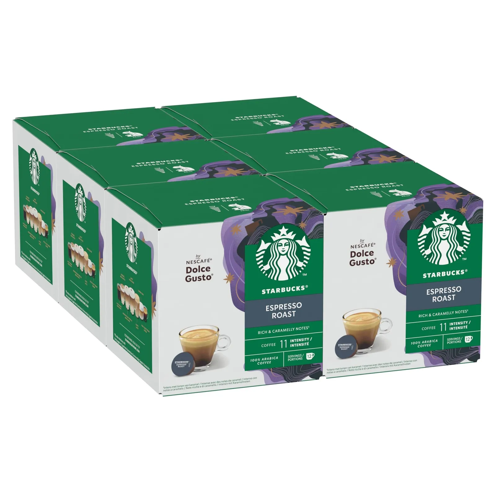 72 Cápsulas Starbucks Espresso Roast para Nescafé Dolce Gusto