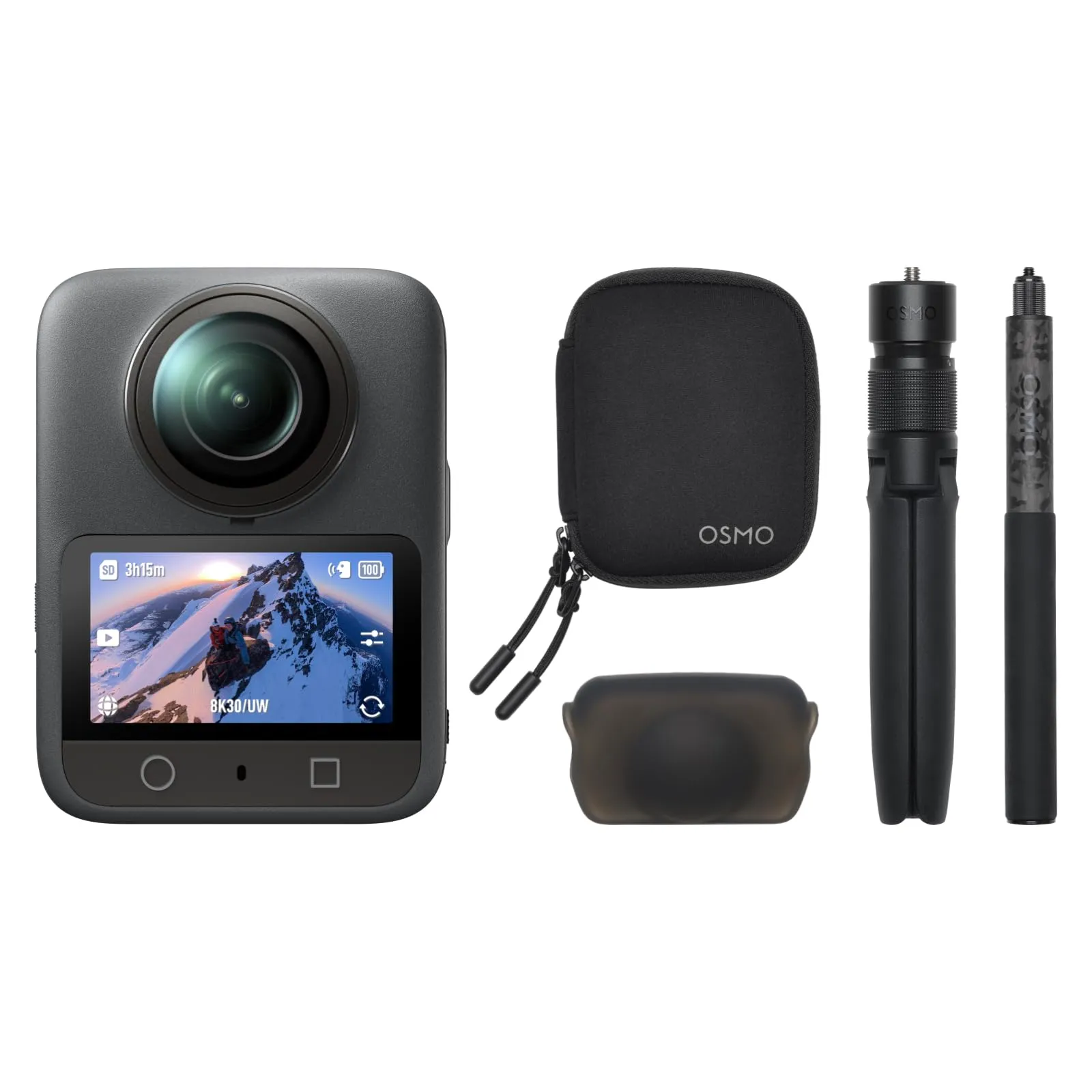 DJI Osmo Action 360 Pack: Cámara 360° 1 Pulgada, Video 8K, 4K/120fps, Asa Vortex