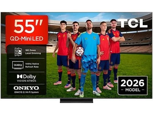 TV TCL 55" QD-Mini LED 4K UHD 55C6K PRO con Google TV y Dolby Vision/Atmos