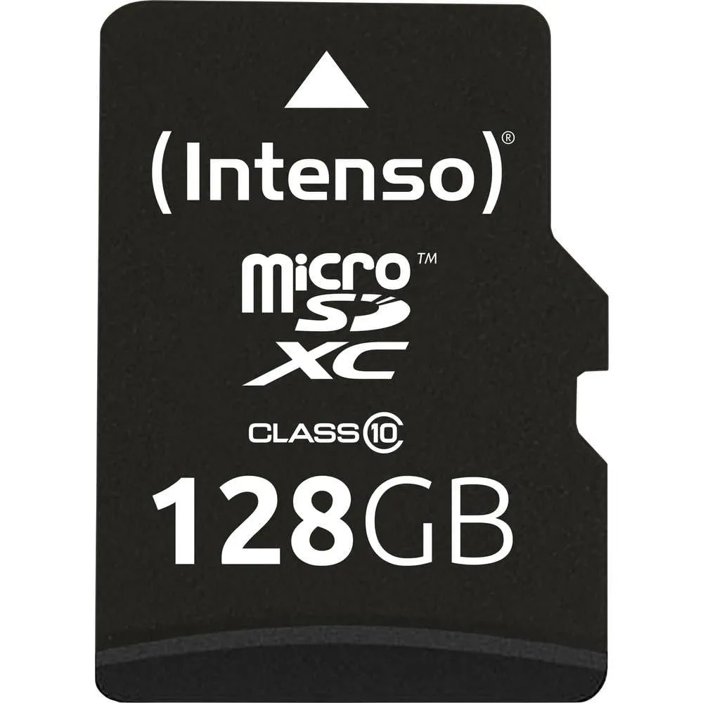 Tarjeta MicroSD Intenso 128GB Clase 10 con Adaptador SD