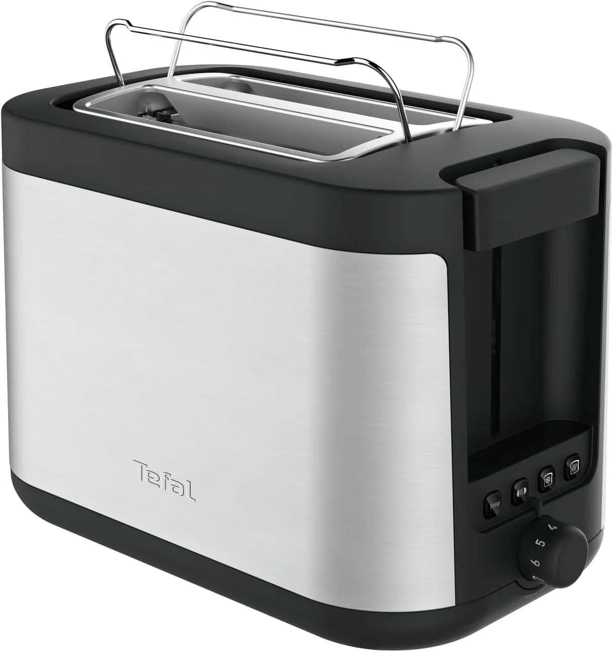Tostador Tefal Elemental TT4308E0: 2 ranuras, acero inoxidable, 7 niveles, descongelar/recalentar