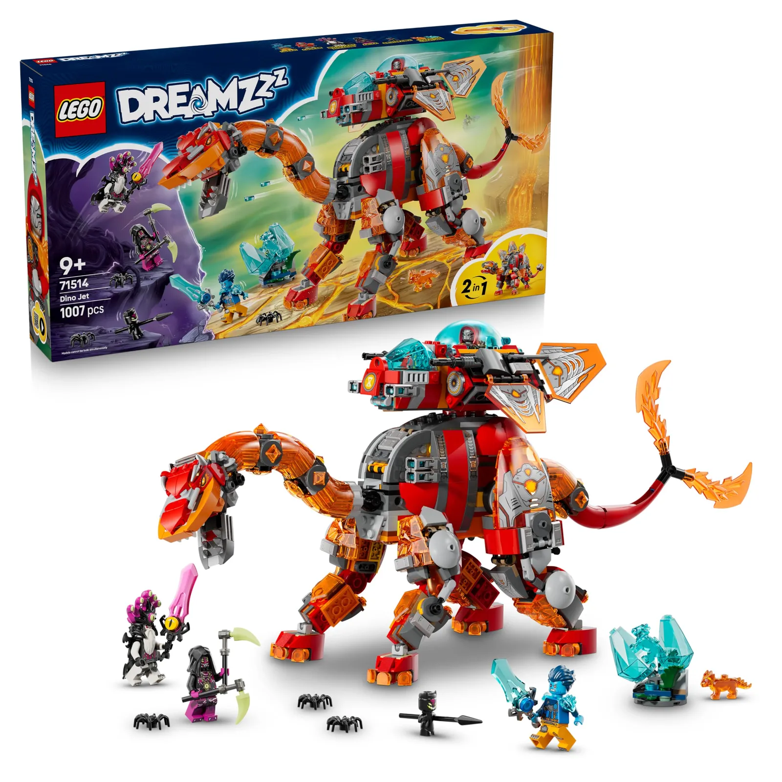 Lego DREAMZzz: Set 2 en 1 Jet Dinosaurio (1007 piezas)
