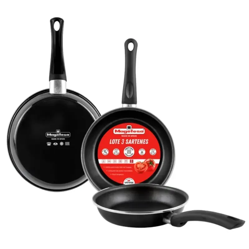 Set 3 Sartenes Magefesa Essential Antiadherentes 18-22-26cm