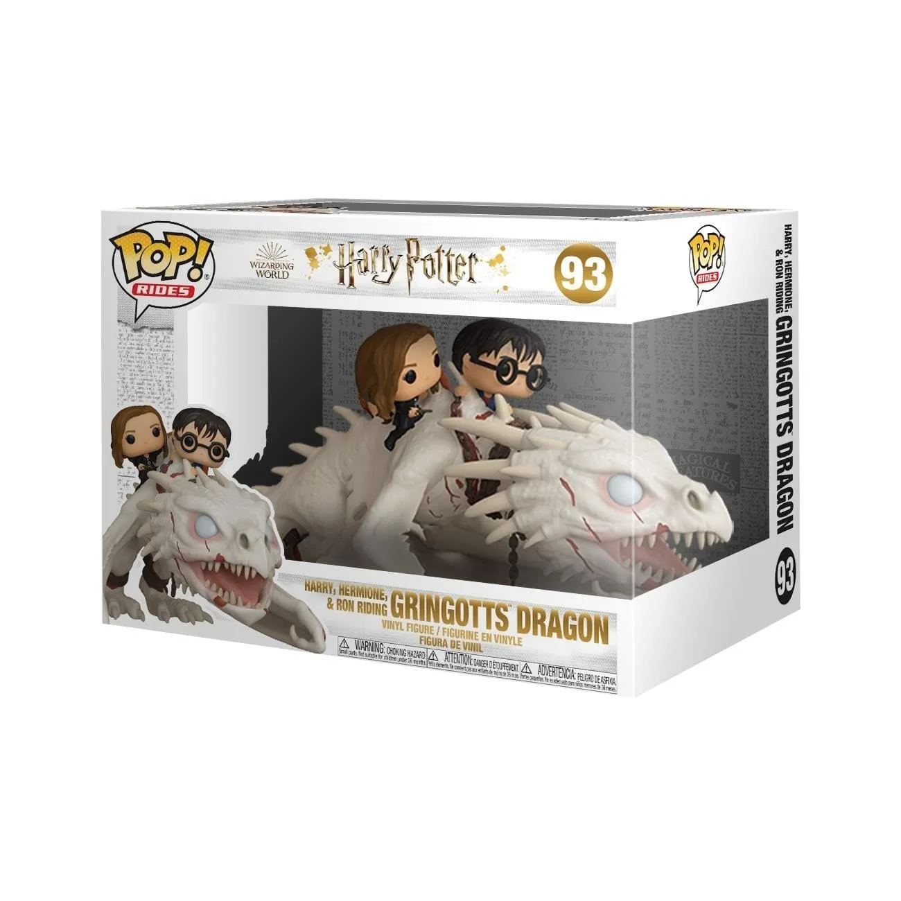 Figura Funko Pop! Rides 93 Dragón de Gringotts con Harry, Ron y Hermione