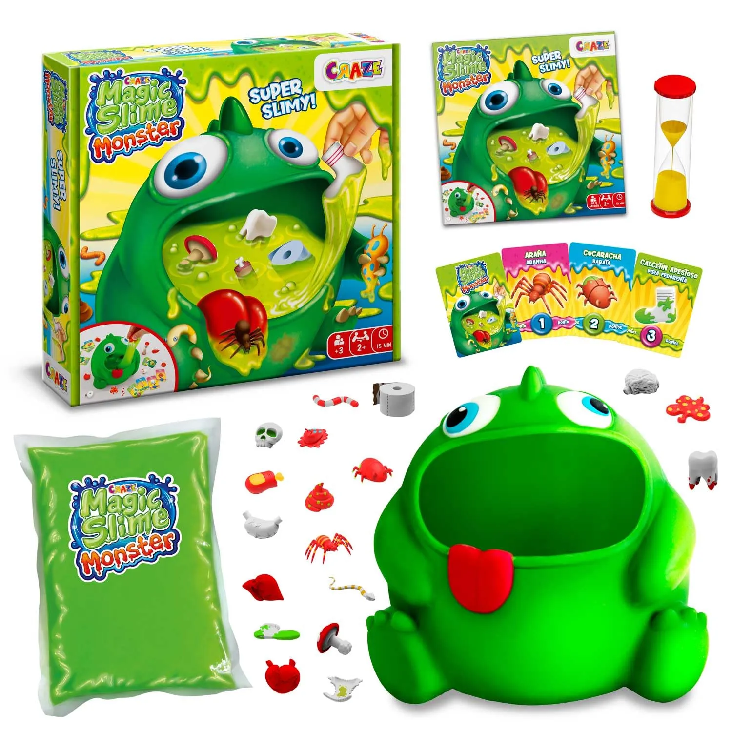 Juego de Mesa CRAZE Magic Slime Monster, para 2+ jugadores y +3 años