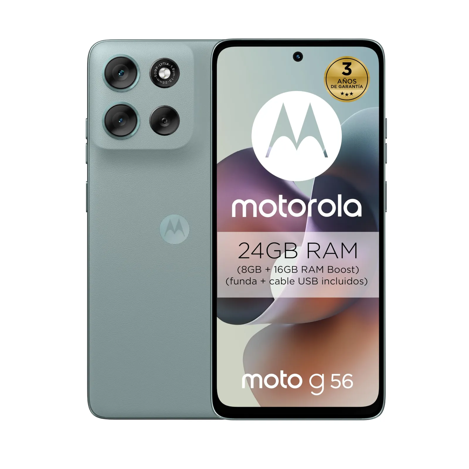 Motorola Moto G56 5G: 256GB Almacenamiento, 24GB RAM, Gris