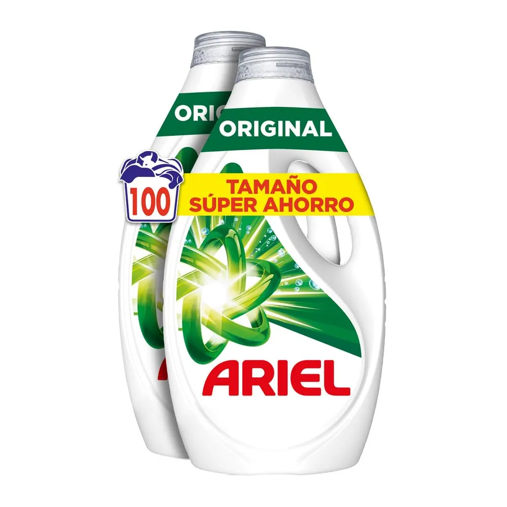 Detergente Líquido Ariel Original, Pack 100 Lavados