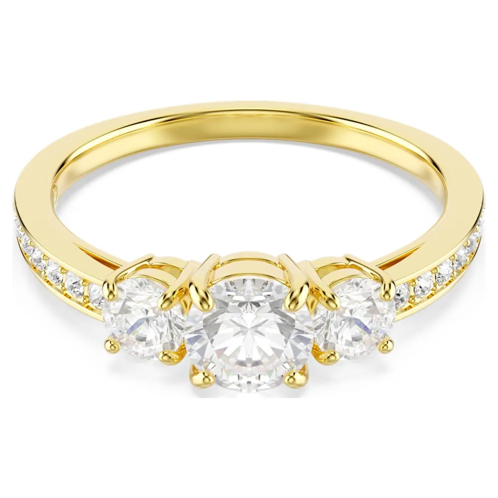 Anillo Swarovski Stilla Attract Clásico con Zirconias Baño Oro 18K