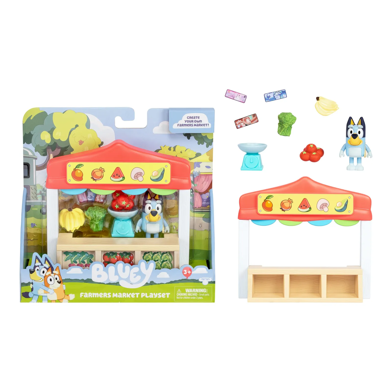Bluey Set de Juego Mercado de Frutas y Verduras