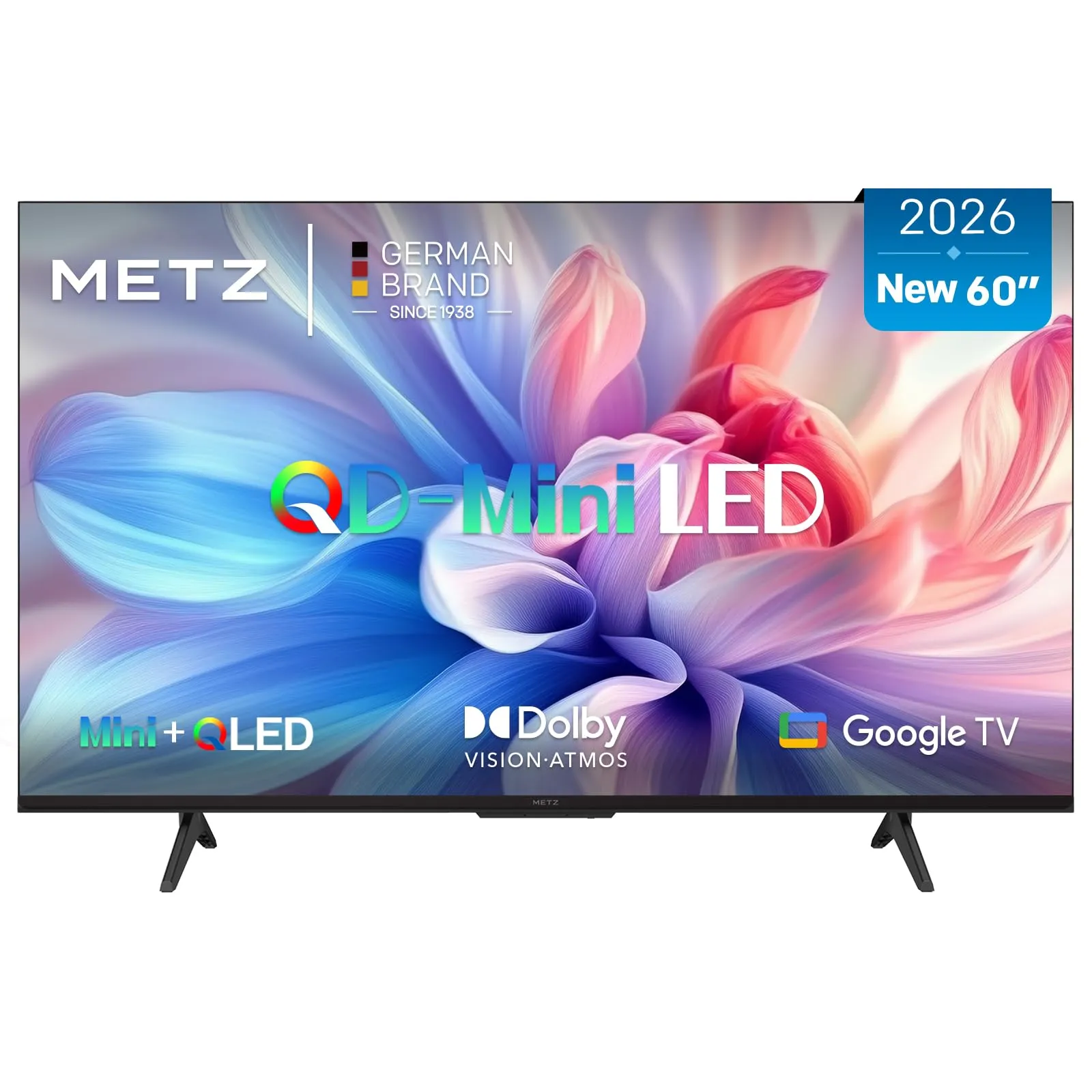 Smart TV Metz 60" 4K Mini LED QLED, 152 cm, HDR10+, Dolby Vision/Atmos, HDMI 2.1