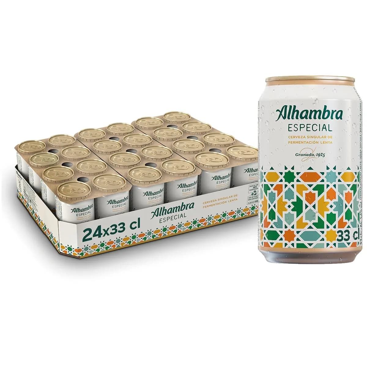 Pack 24 Latas Alhambra Especial Cerveza Lager 33 cl