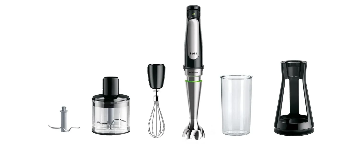 Batidora de Mano Braun Minipimer 7 MQ7035X, 1000W, Negro