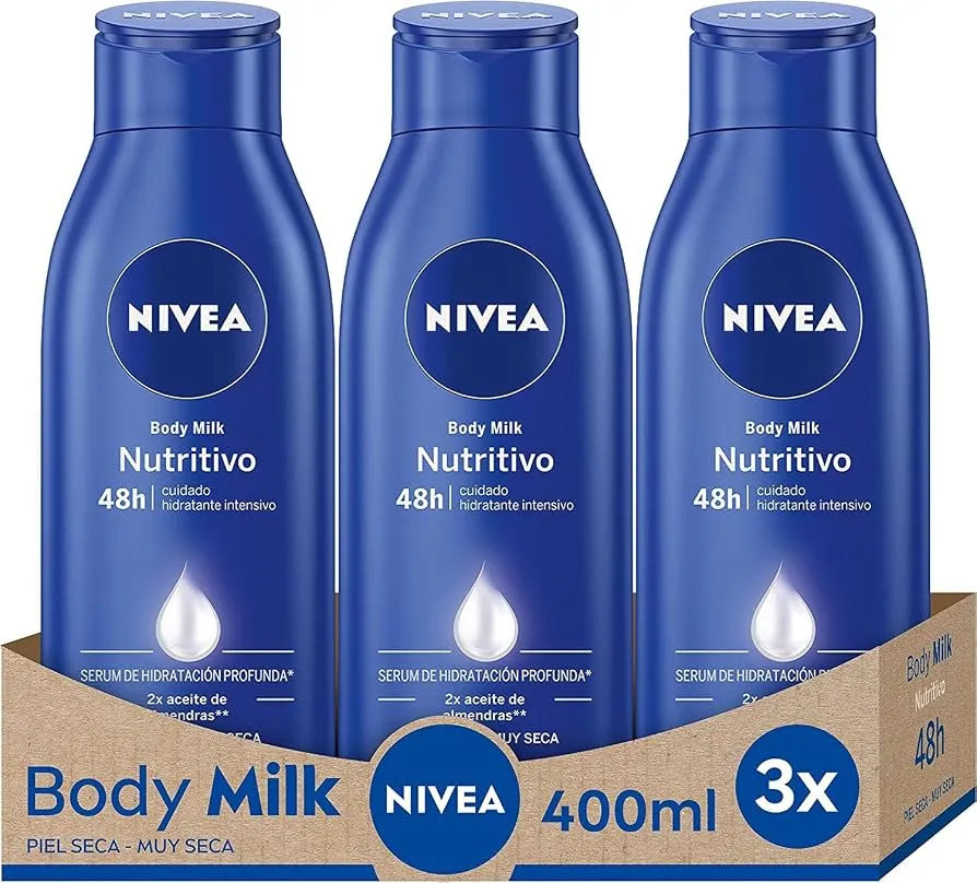 Pack 3x Nivea Body Milk Nutritivo 400ml