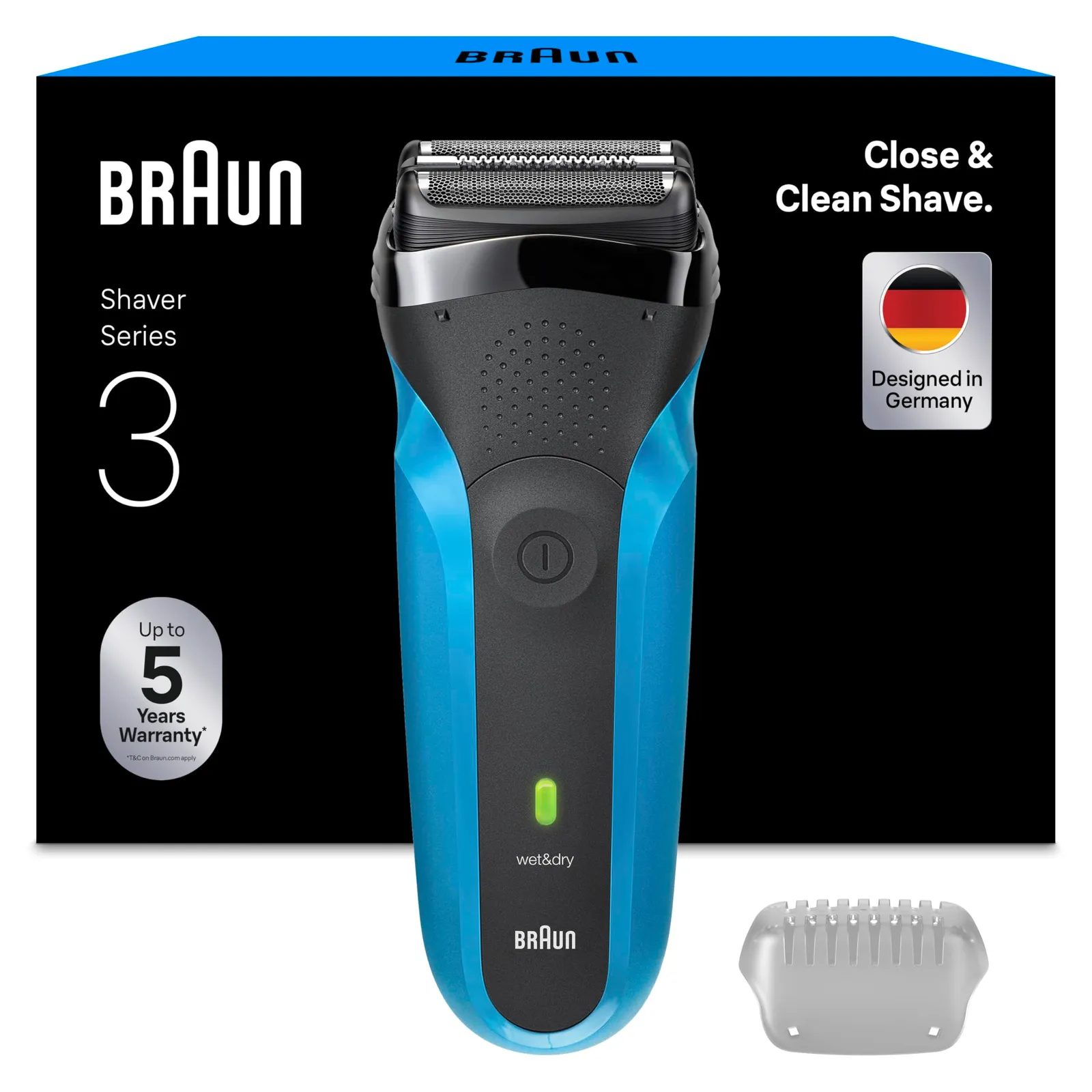 Afeitadora Eléctrica Braun Series 3 310s: Seco y Húmedo