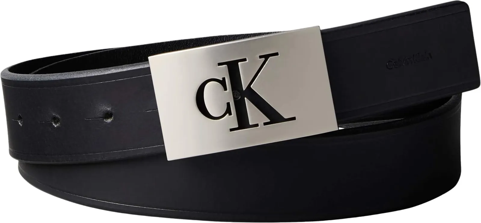 Calvin Klein Cinturón de Piel para Hombre con Hebilla Rectangular